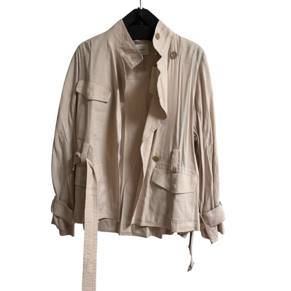 NWT Vince Cream Drapey Jacket with Belted Waist - Picture 3 of 8